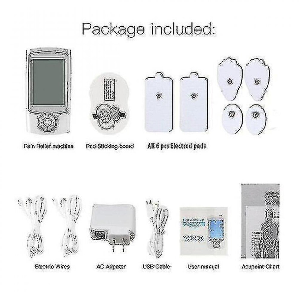 Hkhbjs 16 Mode Dual Output Digital Electronic Pulse Massager Ems Muscle Stimulator Pain Relief Machine