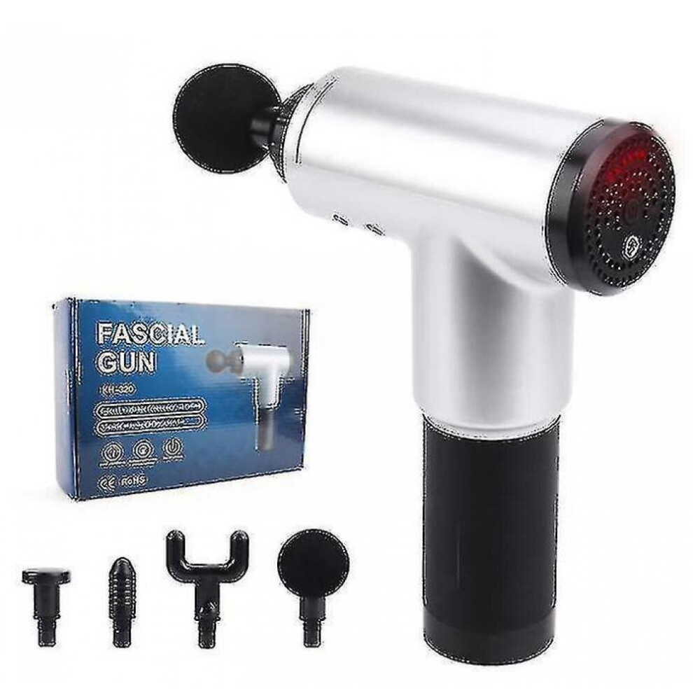Hkhbjs Red Electric Fascia Gun Massage Gun Muscle Relaxer Neck Massager Fitness Home Impact Gun