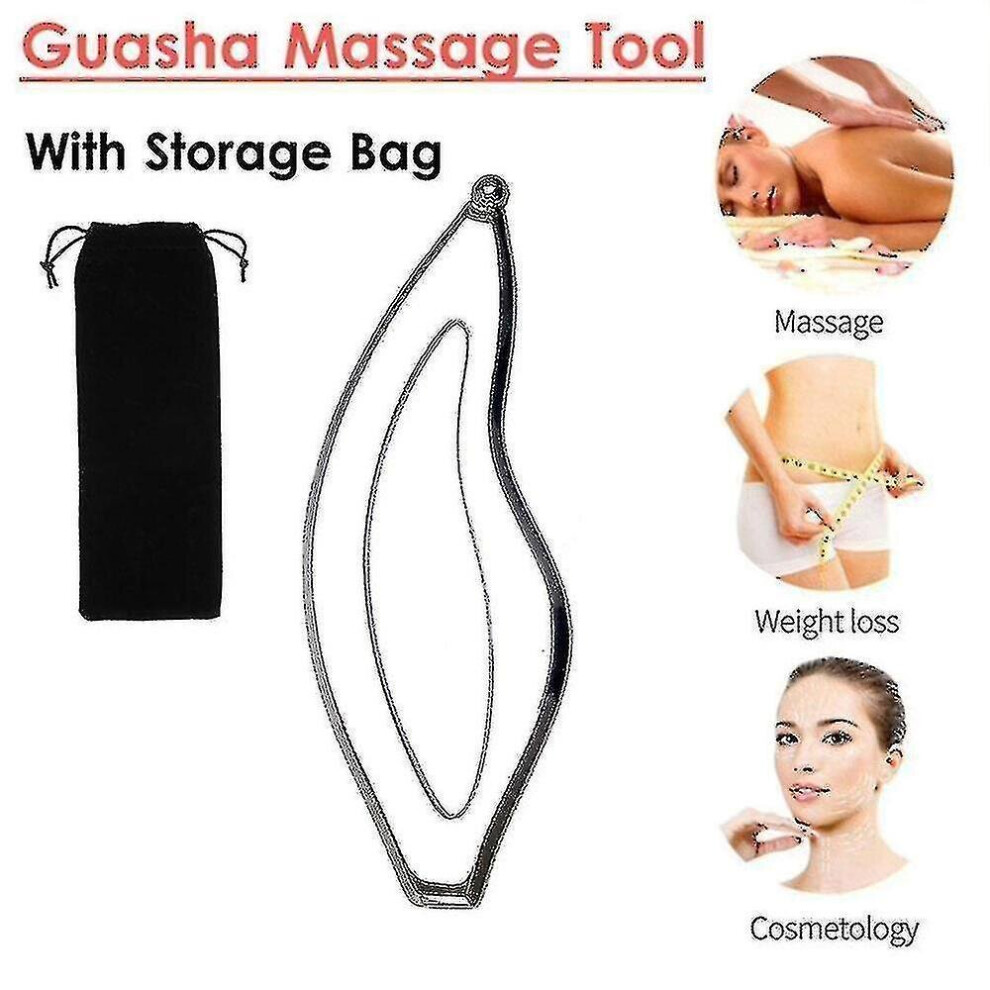 Hkhbjs Gua Sha Steel Board Manual Muscles Massager Tissue Soft Tool Physical Reduce Pain Relaxation Therapy