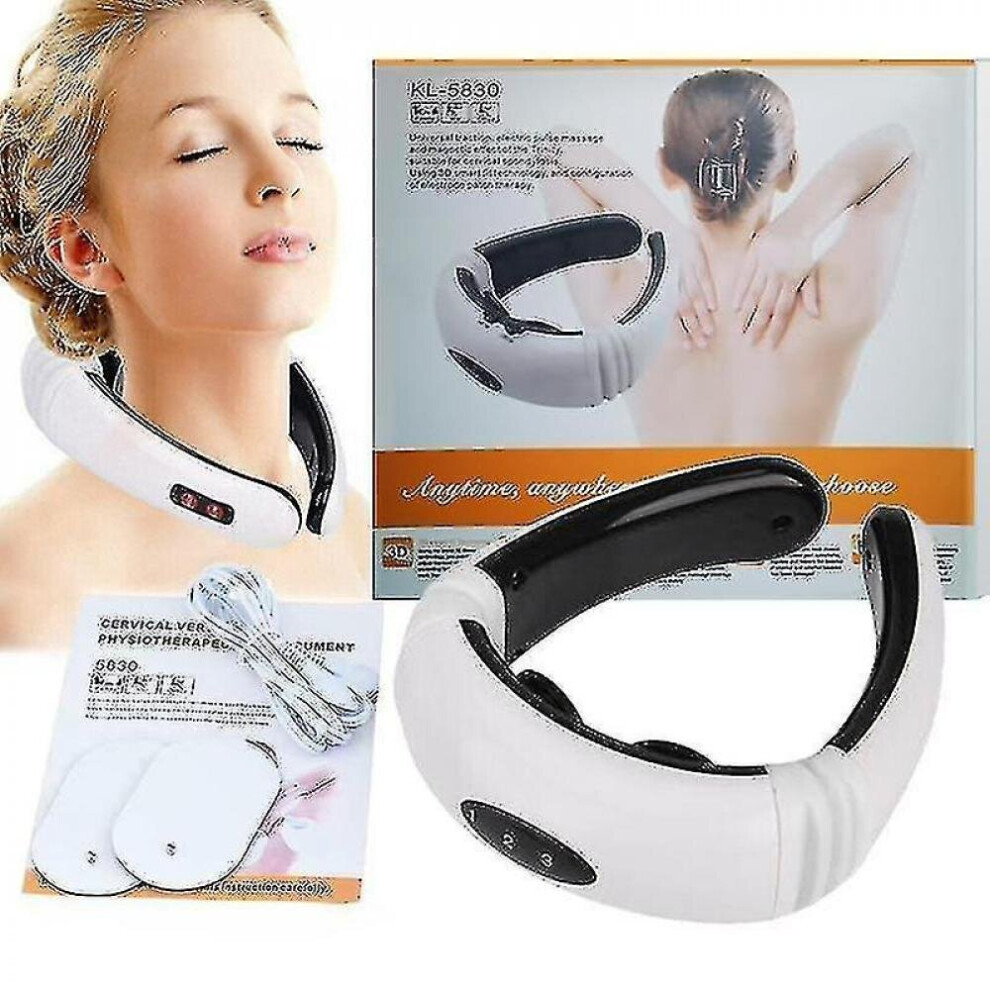 Hkhbjs Electric Cervical Tens Unit Pulse Massager Neck Shoulder Muscle Magnetic Redmiter