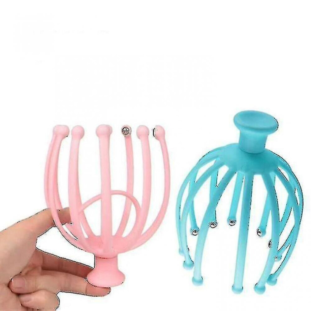 Hkhbjs Octopus Scalp Massager,Steel Ball Head Massage Relaxation 12 Finger Massage Roller