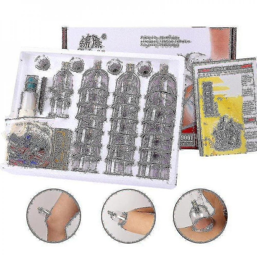 Hkhbjs 32Pcs Cups Chinese Medical Health Care Body Acupoint Vacuum Cupping Set Home Suction Pump Cupping