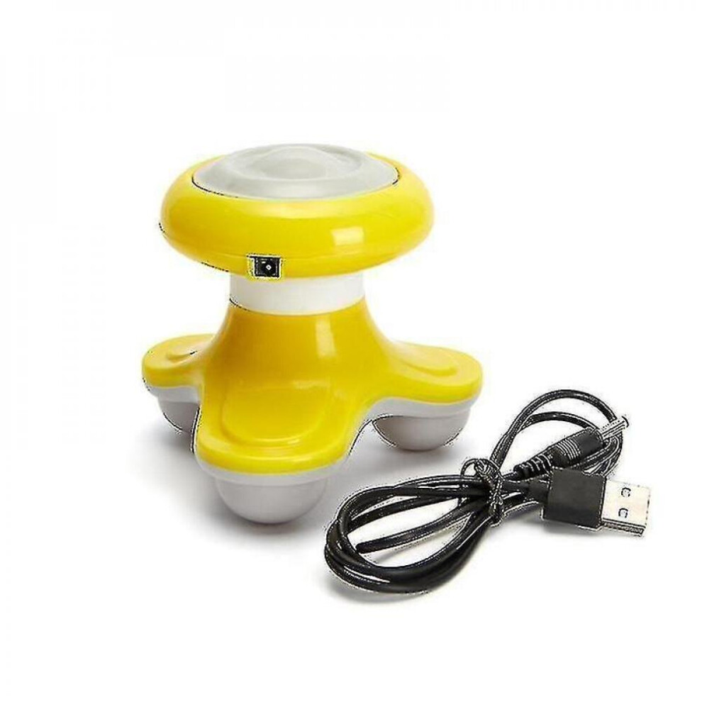 Hkhbjs Yellow Plastic Triangle Shape Electric Usb Beauty Mini Neck Massager(Yellow)