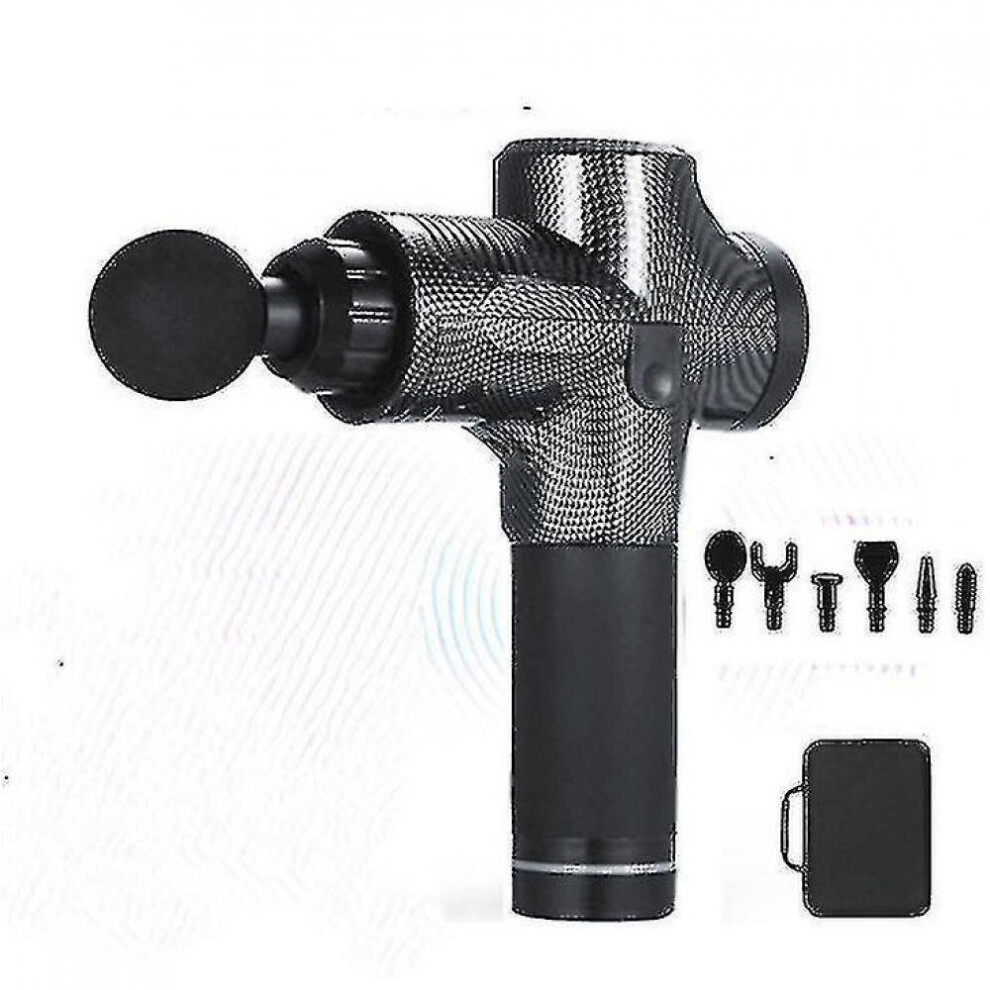 Hkhbjs Black Carbon Electric Muscle Vibrator Fascia Gun Fitness Massage Gun