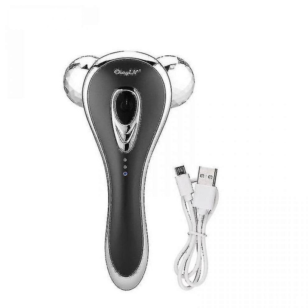 Hkhbjs Black 3D Roller Massager Facial Massage Handheld Wrinkle Remover(Black)