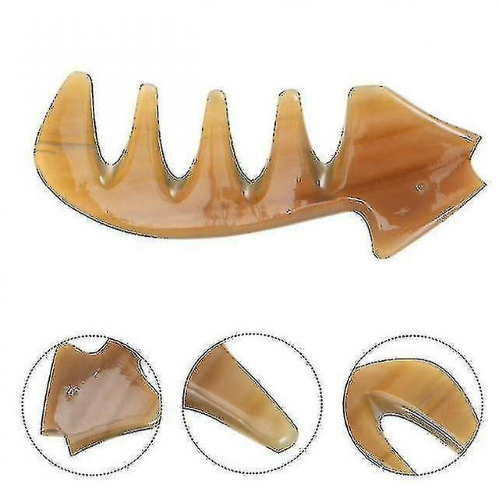 Hkhbjs Unisex Ox Horn Hair Comb Wide Toothed Comb Hair Care Tool Scraping Tool