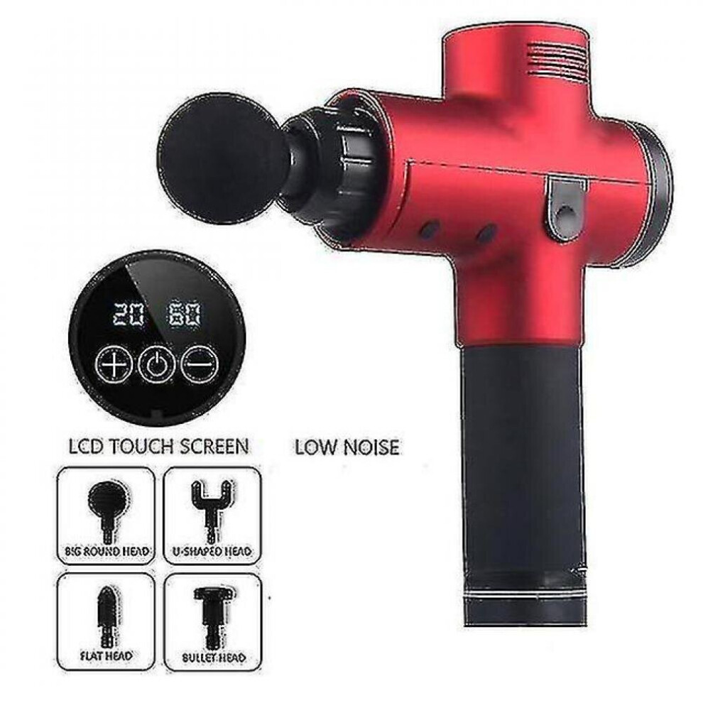 Hkhbjs Red High Frequency Lcd Display Muscle Relaxation Electric Massager