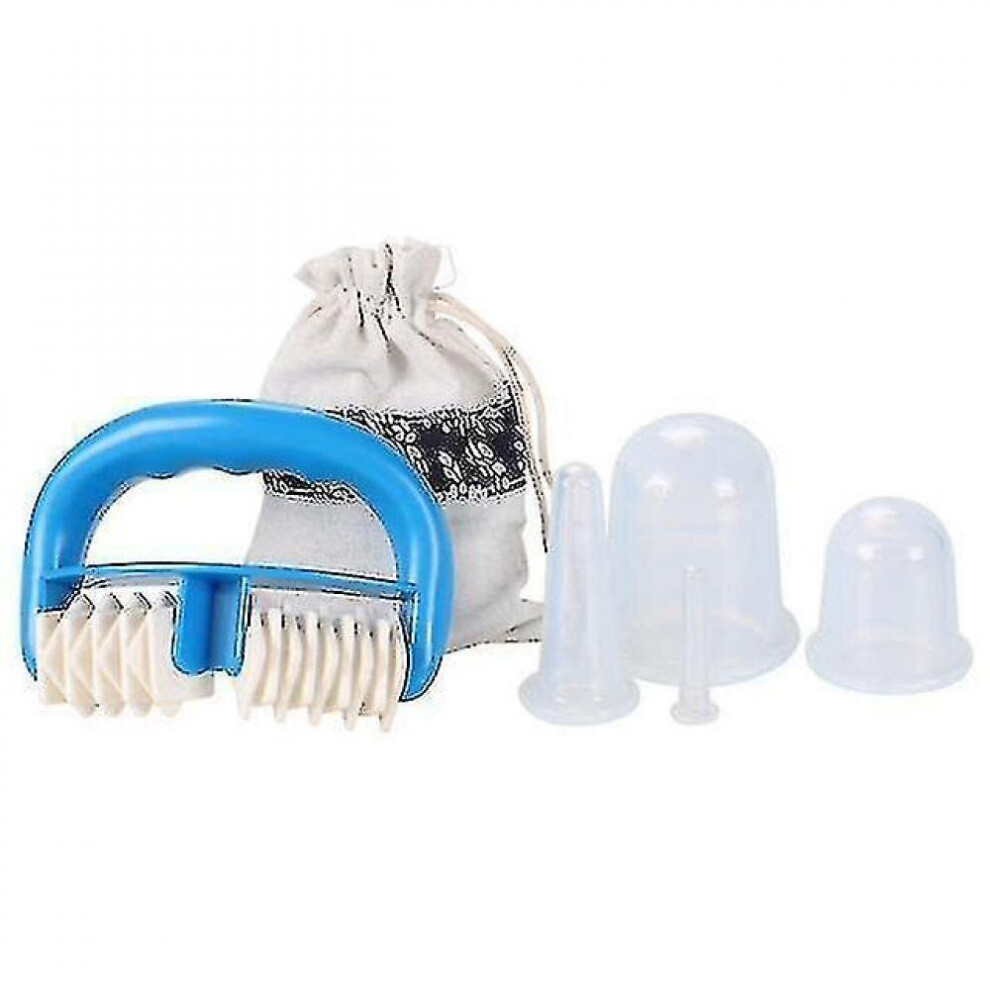 Hkhbjs 5Pcs/Set Silicone Vacuum Cupping Massage Body Cans Anti Cellulite Suction Cups Therapy Manual Roller