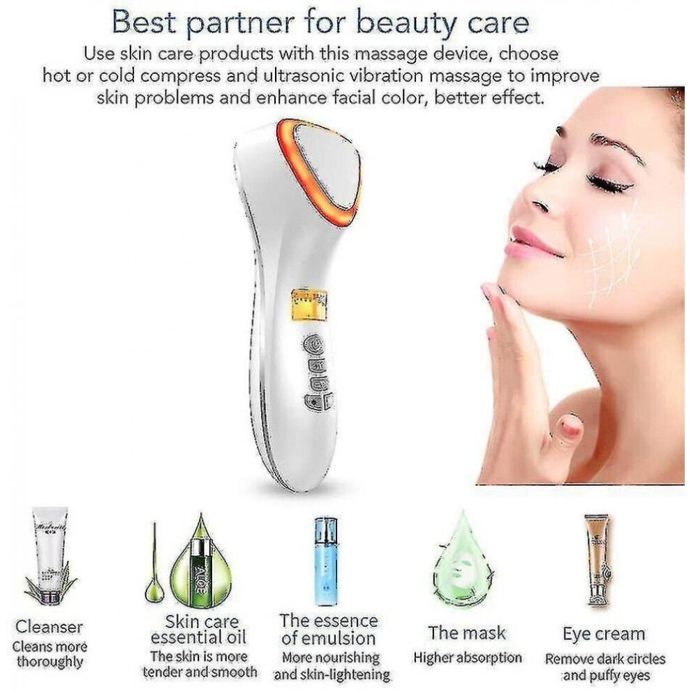 Hkhbjs Facial Massager, Hot And Cold Skin Care Device, Portable Facial Vibration Beauty Device