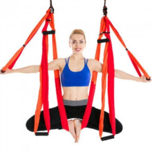 6 Handles Aerial Yoga Hammock Swing Anti-gravity Fitness Invertion Pilates Sling Fitness Inelastic