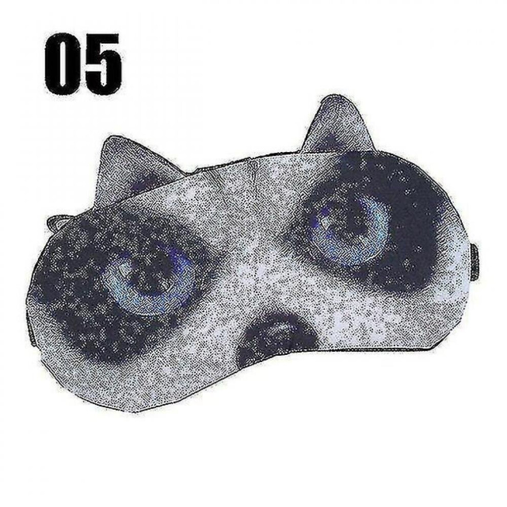 Hkhbjs 3D Cat Sleeping Eye Mask - Soft Portable Eyeshade Cover Blindfold