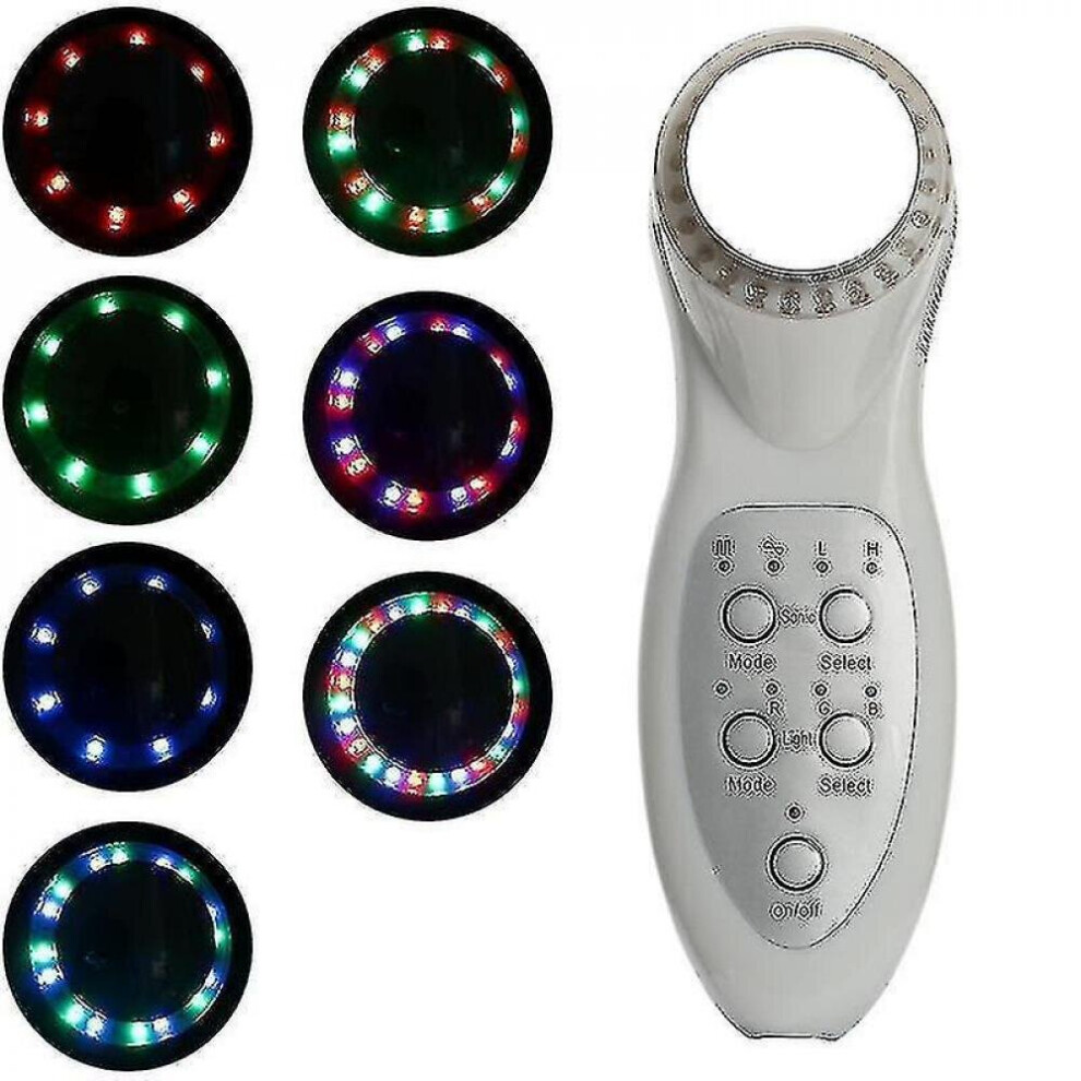 Hkhbjs Ultrasonic 7 Led Color- Skin Photon Rejuvenation -Sonic Face Care