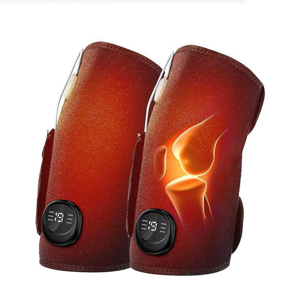 Hkhbjs Heated Knee Massage Adjustable Knee Heating Pad For Arthritis And Muscle Pain Relief