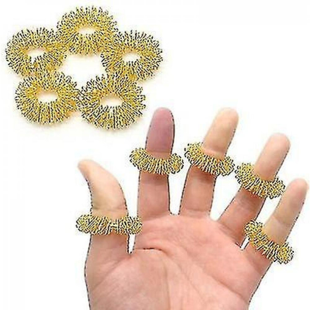 Hkhbjs 10 Pieces Finger Massage Ring Acupressure Finger Massager