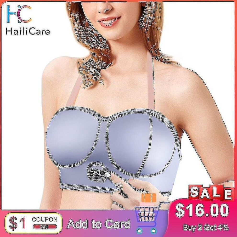 Hkhbjs Usb Charging Electric Breast Massage Bra Vibration Chest Massager Grow