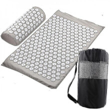 Massage Yoga Mat Acupressure Mat Relieve Stress Back Body Pain Spike Mat Massager Cushion(gray)