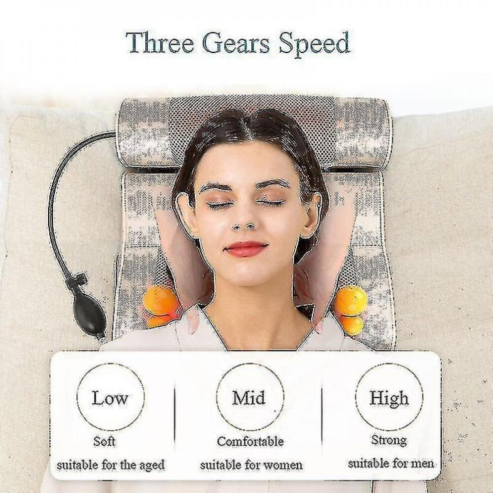 Hkhbjs Electric Massage Pillow Neck Shoulder Back Body Massager Acupressure Heating Infrared Relax/Relieve