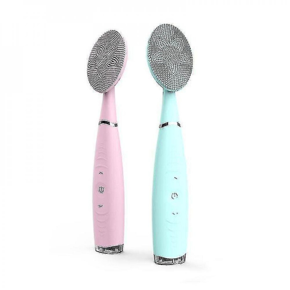 Hkhbjs Free Sonic Silicone Facial Cleanser Rechargeable Hand-Held Facial Cleaner(Blue)