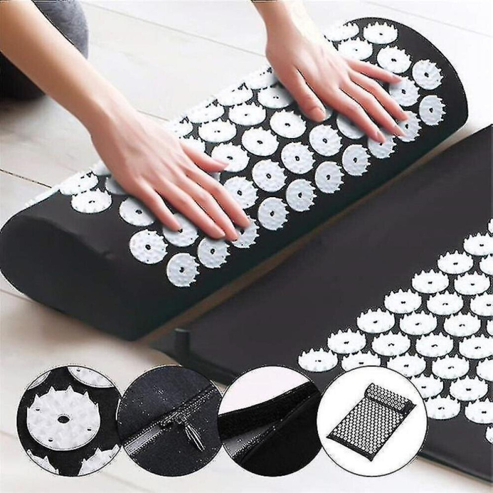 Hkhbjs 68X41cm Massager Cushion Head Neck Back Foot Acupressure Mat Relieve Stress Body Pain Acupuncture