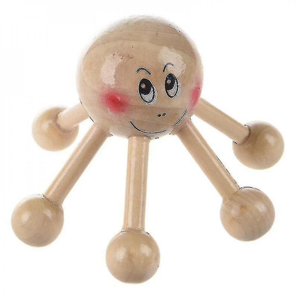 Hkhbjs Home Office 6 Points Tension Relief Wood Head Scalp Massage Equipment