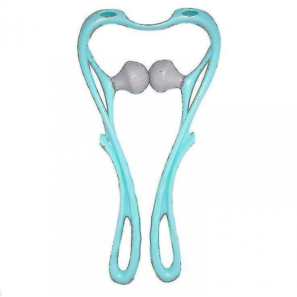 Hkhbjs Blue Manual Cervical Spine Massager Multifunctional Neck Massager Az18073