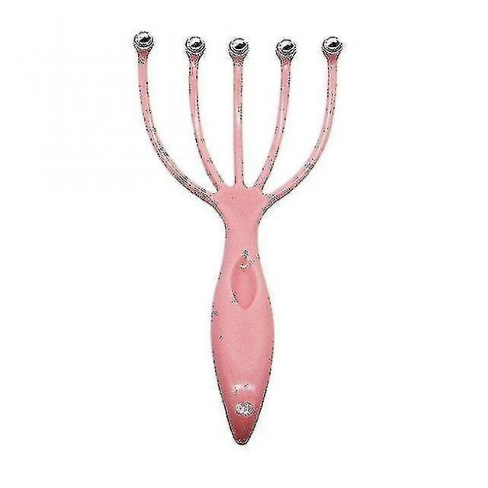 Hkhbjs Pink Head Ball Steel Scalp Massager - Relaxation Massage Five Finger Massager(Pink)