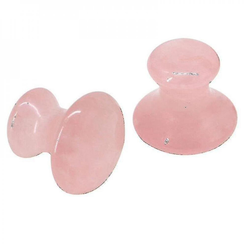 Hkhbjs S Natural Rose Quartz Mushroom Facial Back Foot Acupuncture Massage