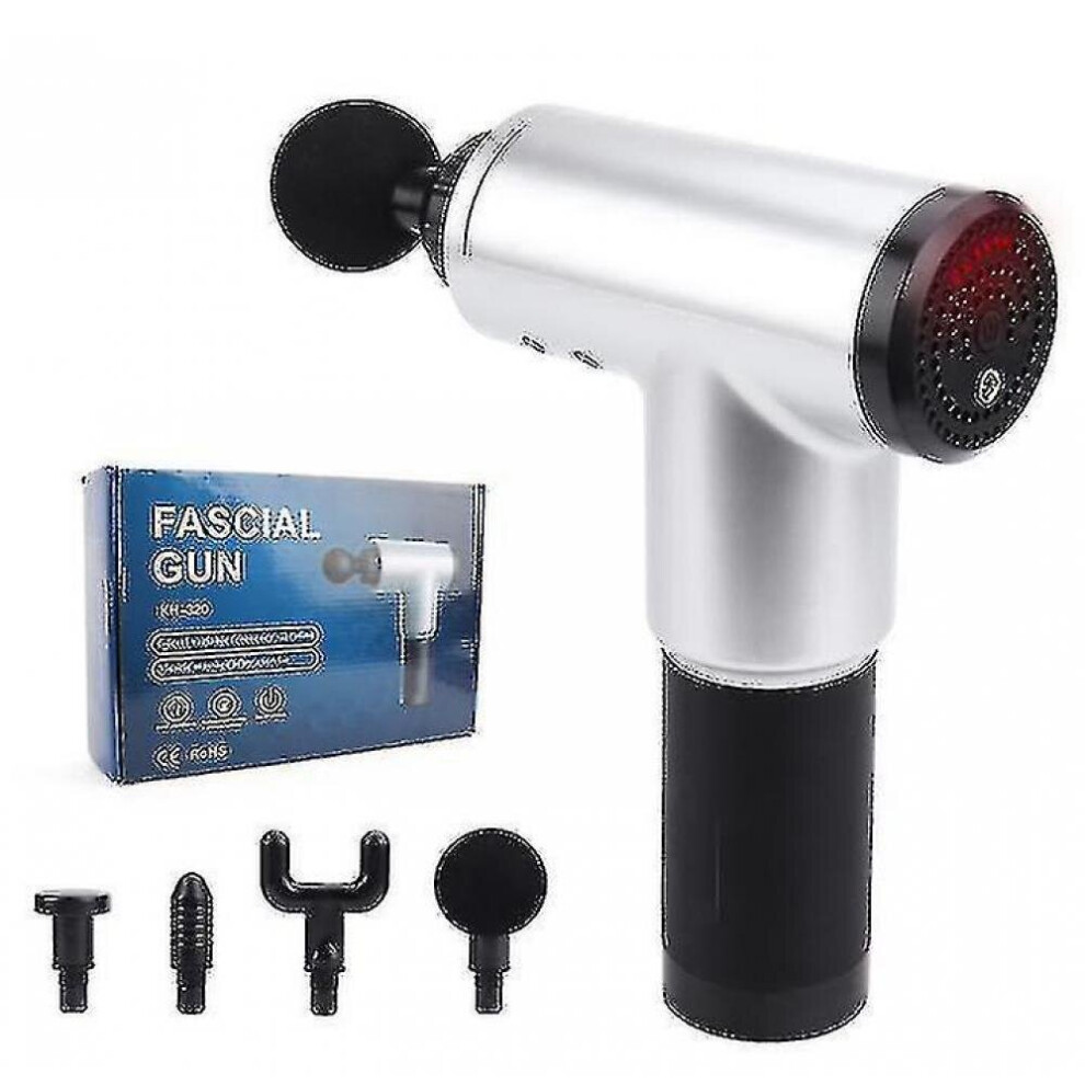Hkhbjs Blue Electric Fascia Gun Muscle Relaxer Neck Massager Home Fitness Impact Massage Gun
