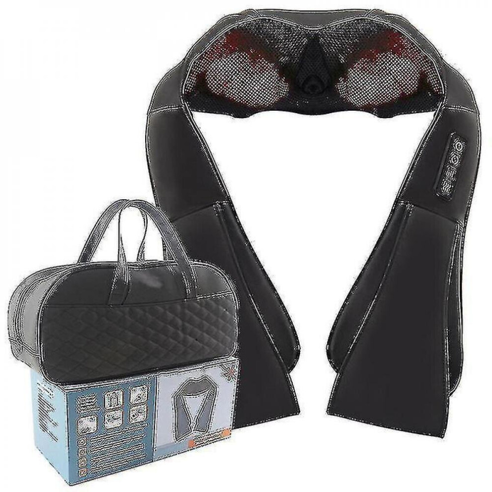 Hkhbjs Black Massagers For Neck And Back With Heat Deep Tissue 3D Kneading Pillow For Shoulderlegbody