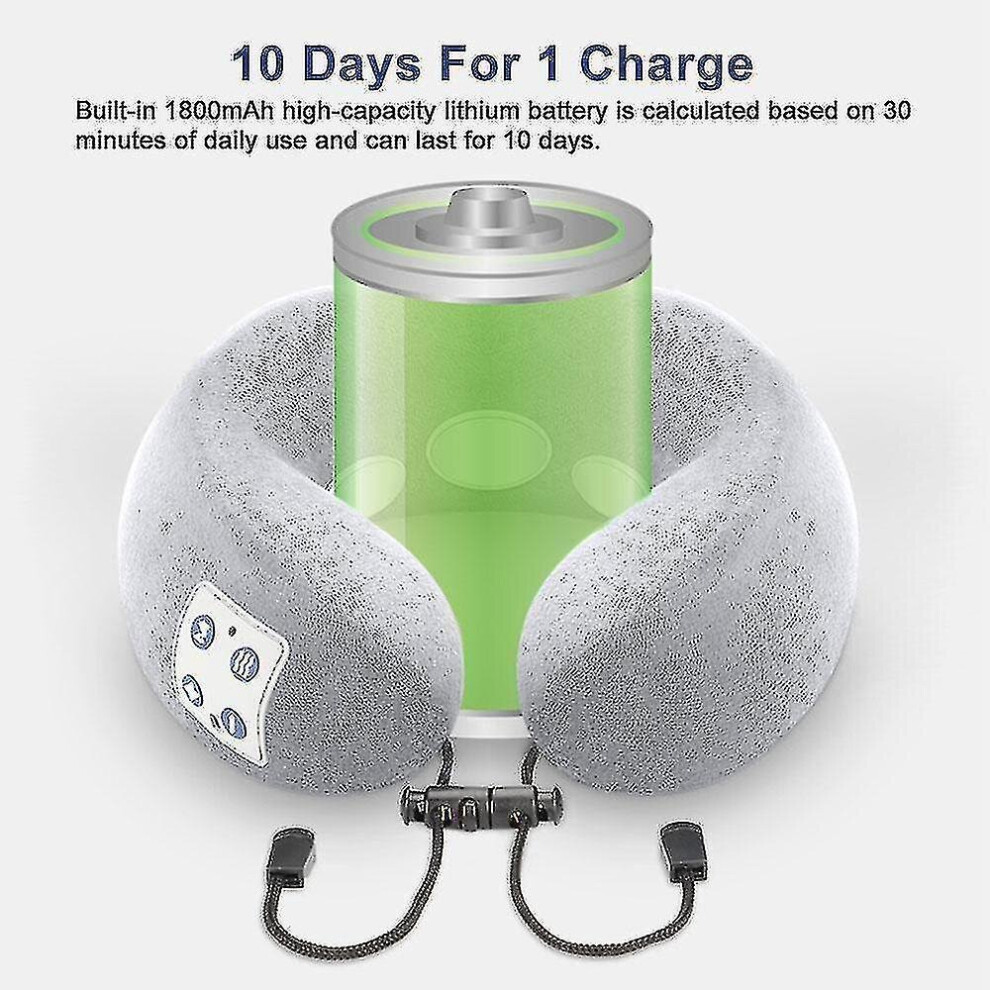 Hkhbjs Usb Rechargeable Massage Pillow With Heat U Shaped Neck And Body Massage Massagem Shoulder Cervical