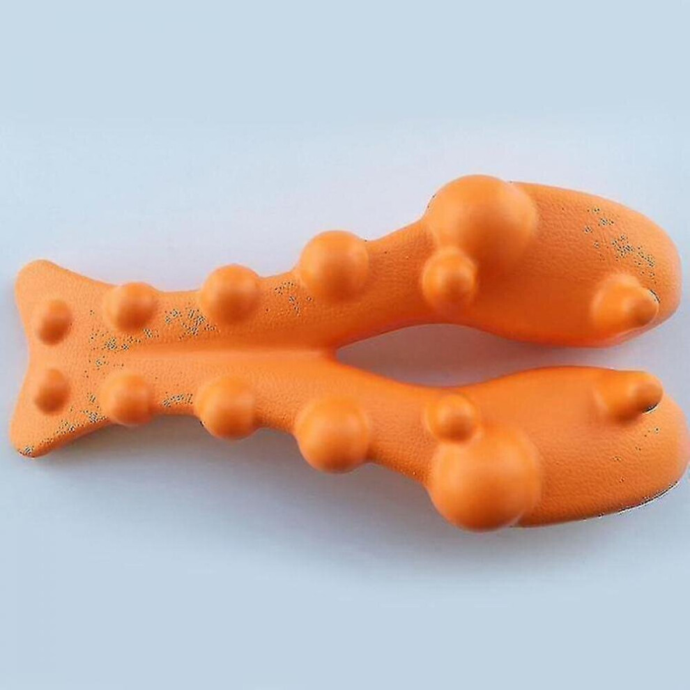 Hkhbjs Orange Correct Cervical Vertebra Lumbar Traction Straight Spine Relax Massage Pillow(Orange)