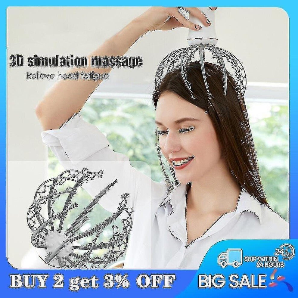 Hkhbjs Octopus Electric Head Massager 3 Modes Vibration Massage Scalp Relieve