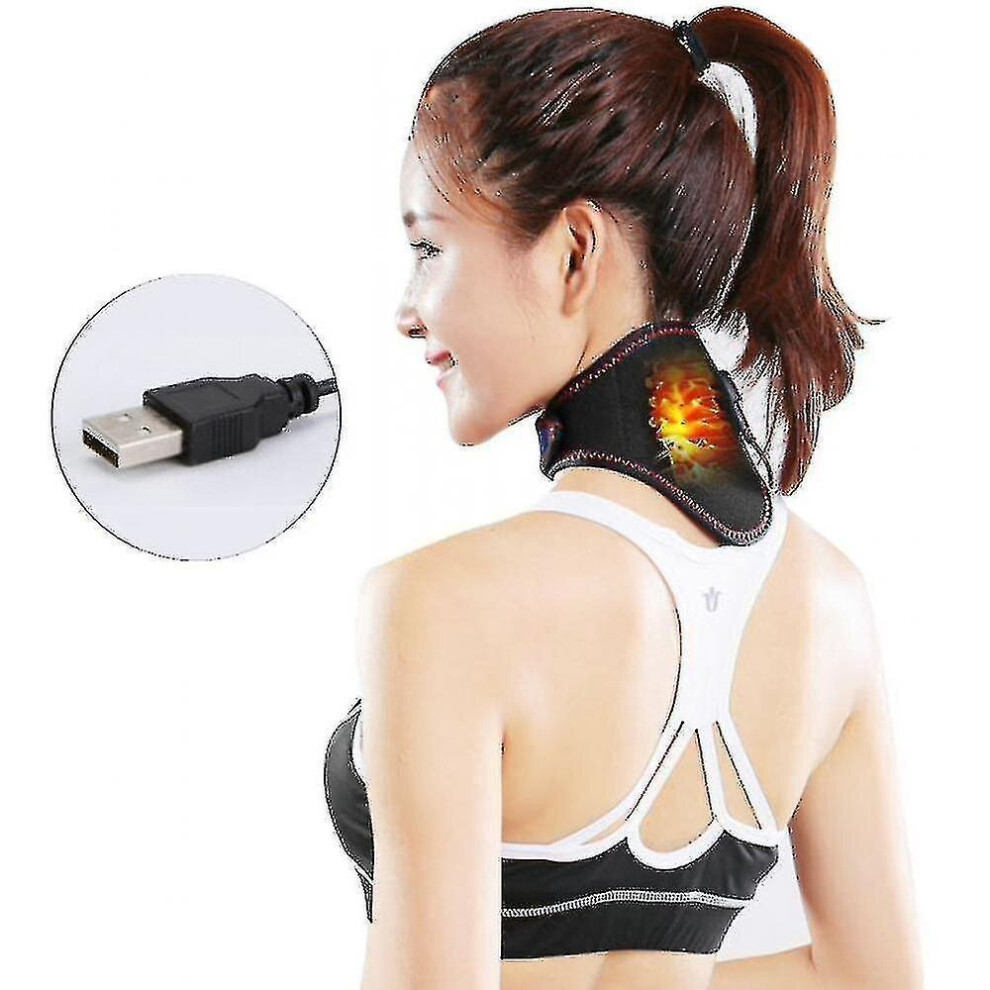 Hkhbjs Usb Electric Heating Neck Protector With Moxibustion Safety Voltage Electric Heating Far Infrared