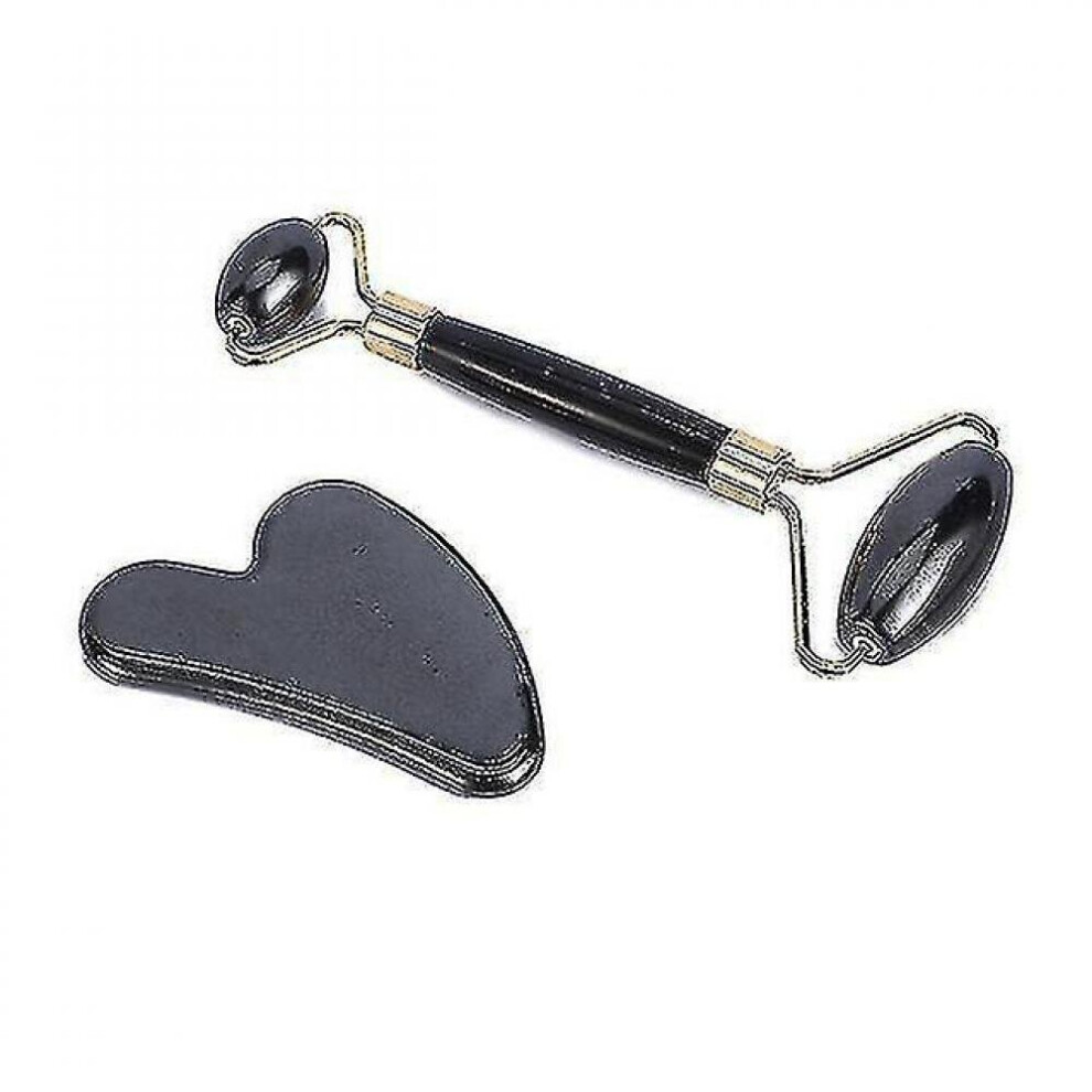 Hkhbjs Green Jade Stone Facial Massage Roller For Face Neck Natural Massager Guasha Scraper Set Thin Lift