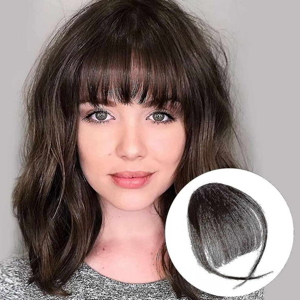 Hkhbjs Unisex Not,Specified Bangs Hair Clip In Bangs Human Hair Wispy Bangs Fringe With Temples Hairpieces