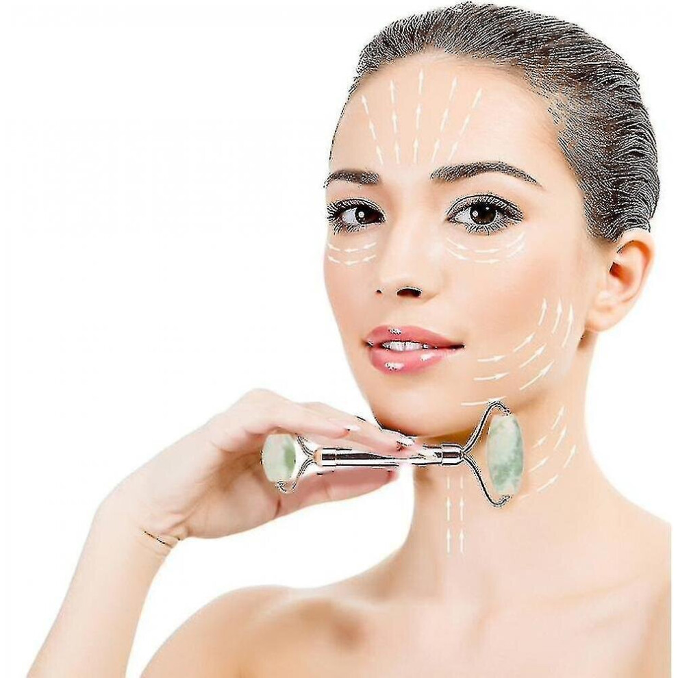 Hkhbjs Green Jade Roller Gua Sha, Face Roller, Facial Beauty Roller Skin Care Tools(Green)