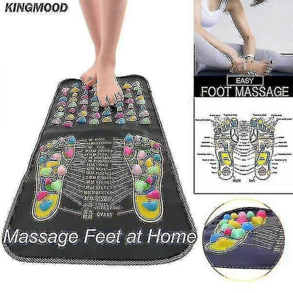 Hkhbjs New Walk Stone Reflexology Pain Relieve Acupressure Pad Foot Massager
