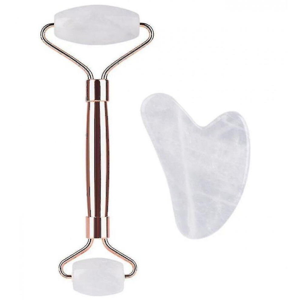 Hkhbjs White Jade Roller Gua Sha, Face Roller, Facial Beauty Roller Skin Care Tools(White)
