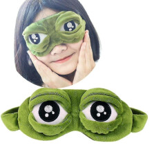 3D Sad Frog Sleep Mask For Rest - Blindfold Eye Cover Patch For Sleeping