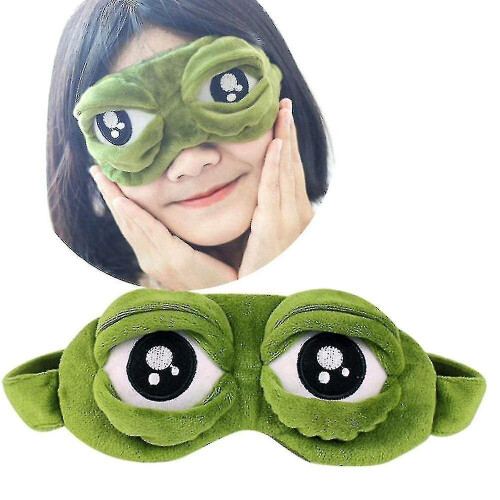 3D Sad Frog Sleep Mask For Rest - Blindfold Eye Cover Patch For Sleeping