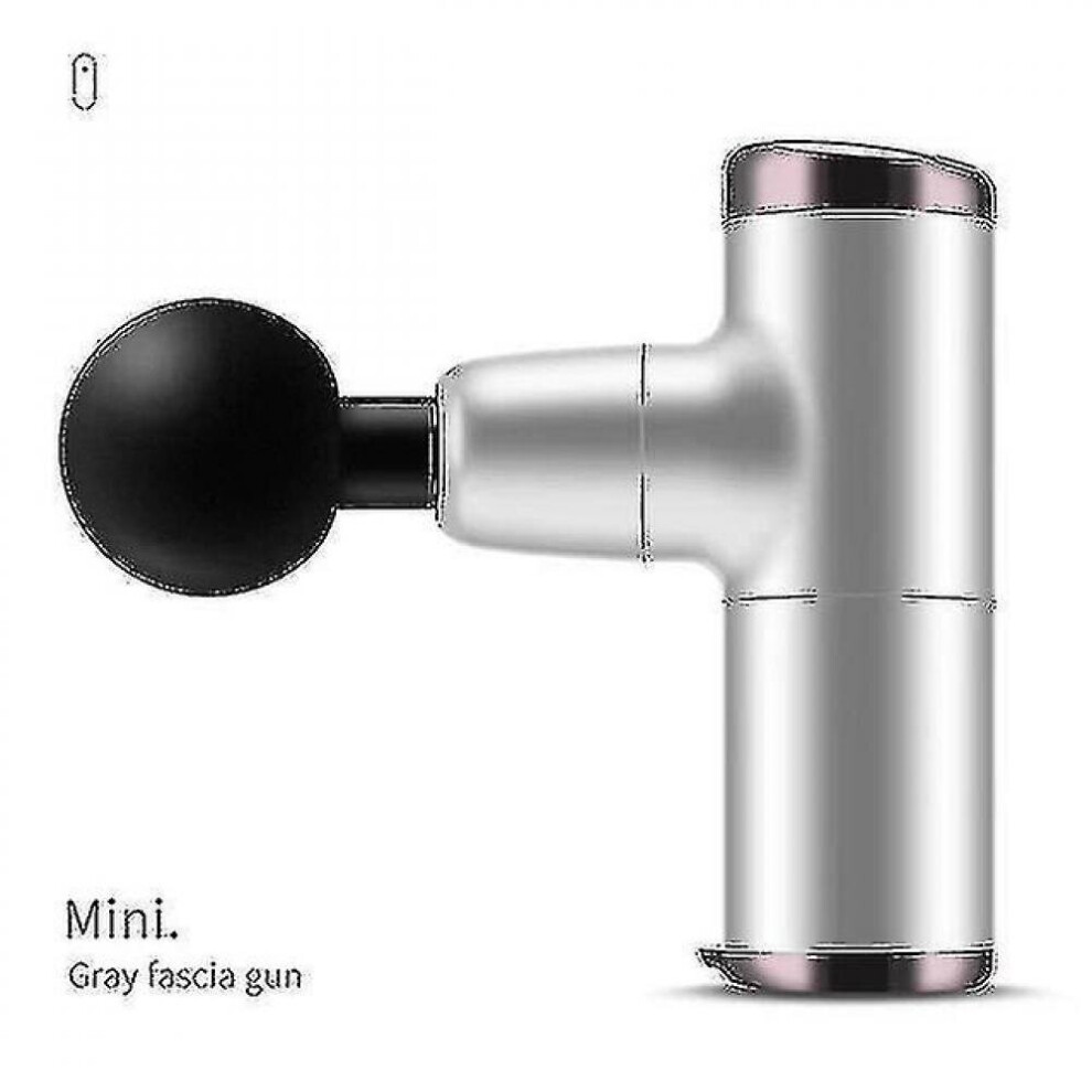 Hkhbjs Silver Mini Deep Muscle Electric Massage Gun Muscle Pain(Silver)