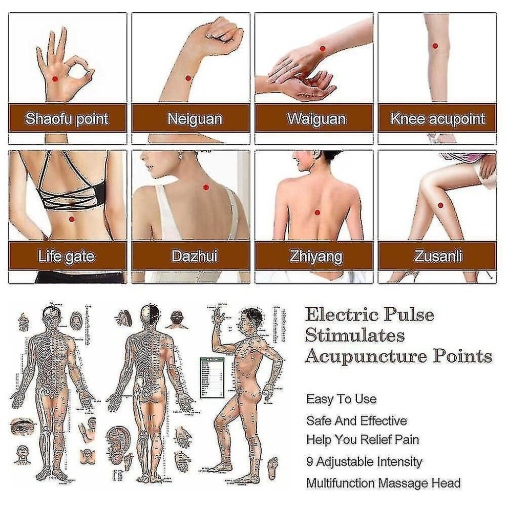 Hkhbjs 5 Heads Electronic Acupuncture Pen Electric Meridians Laser Therapy Heal Massage Pen Meridian Energy