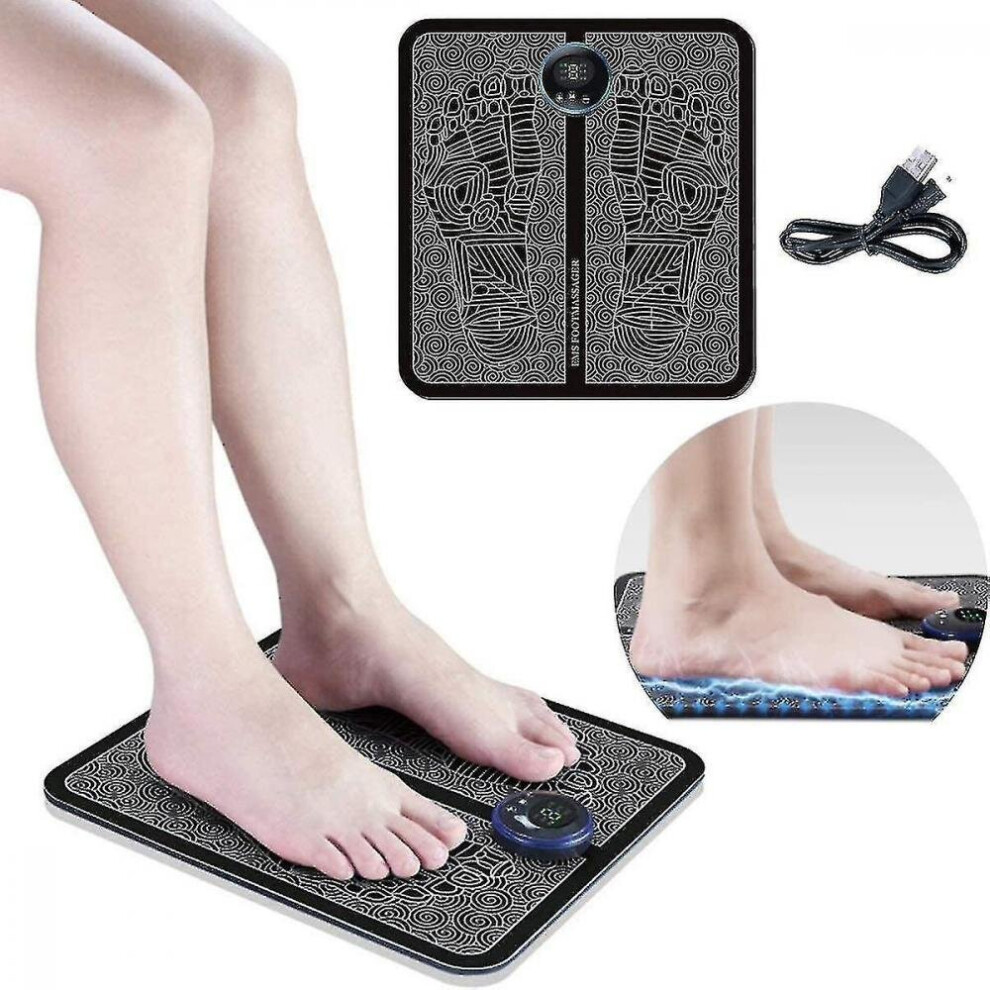 Hkhbjs Ems Foot Massager,Folding Portable Feet Massage Machine,Electronic