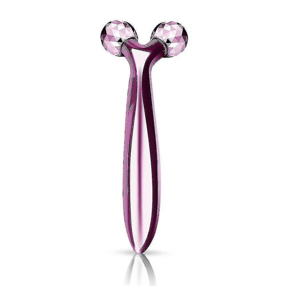 3D Roller Massager 360 Rotate Silver Thin Face Full Body Shape Massager(y Roller Purple)