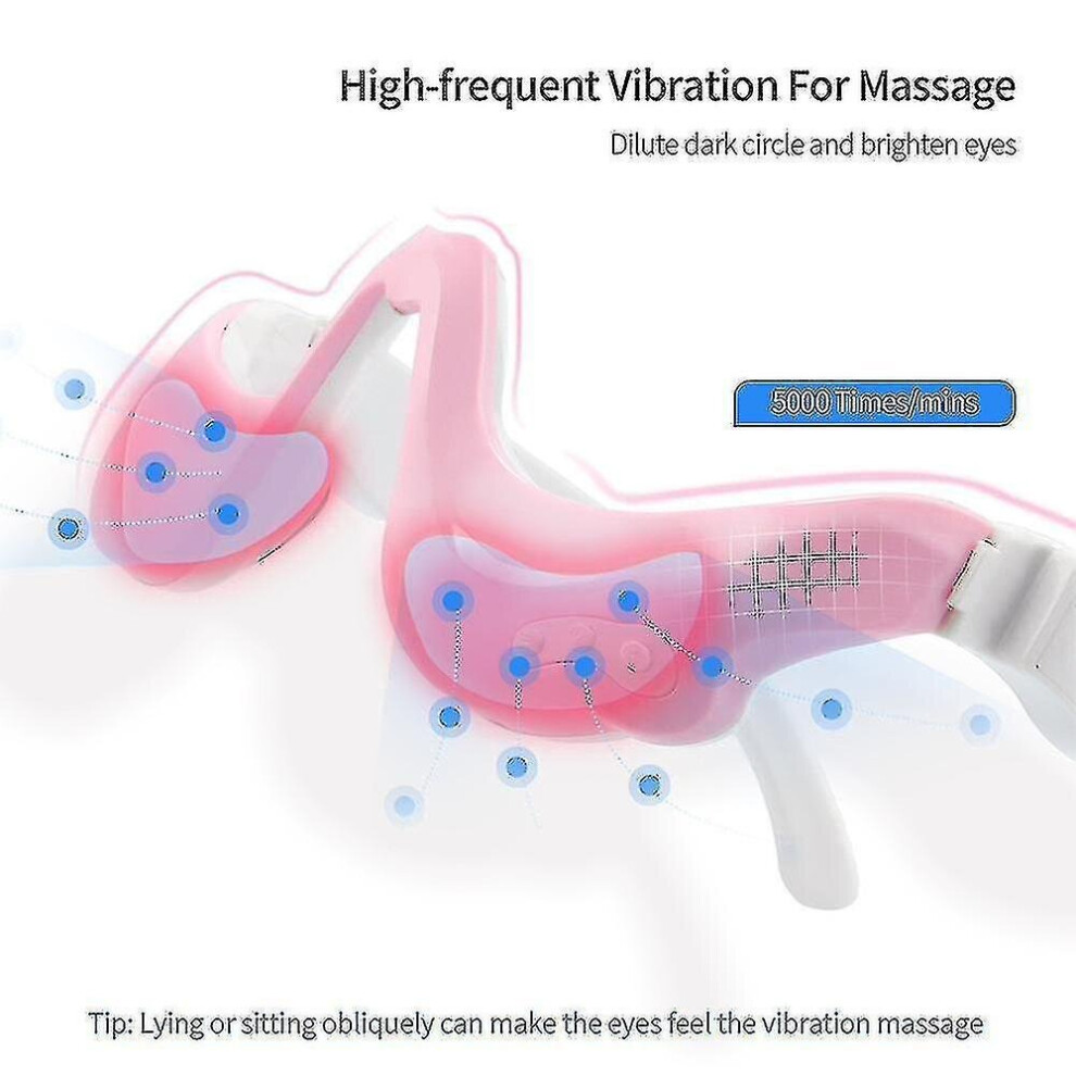 Hkhbjs 3D Ems Micro-Current Pulse Eye Relax Massager Heating Therapy Acupress