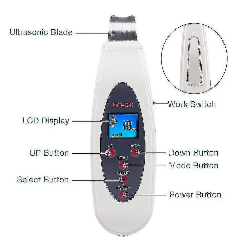 Hkhbjs Ultrasonic Skin Scrubber Cleanser Peeling Tone Lift|Lifting Face Massage|Lift Facelifting Facial