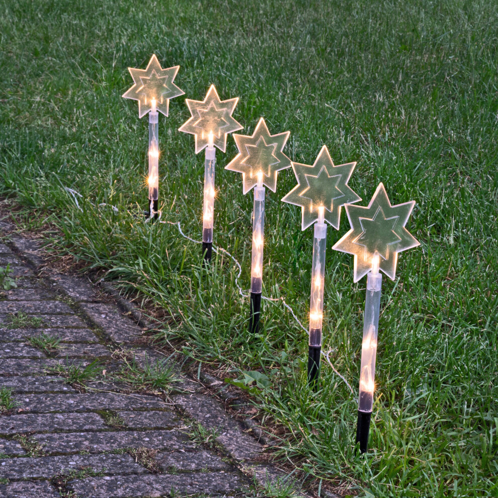 (Stars) 5 Pcs LED Christmas String Lights Stars Snowflakes