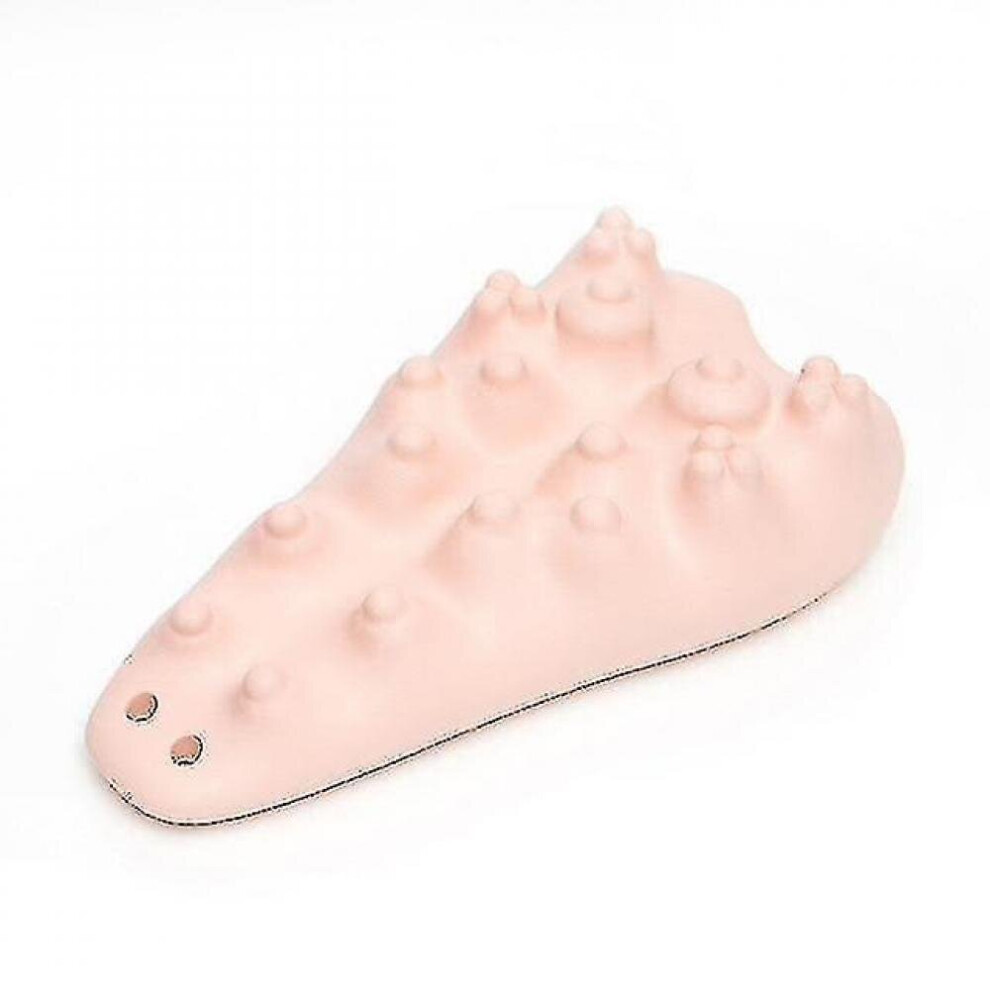 Hkhbjs Pink Little Crocodile Cervical Spine Massage Traction Pillow Lumbar Spine Relief (Pink)
