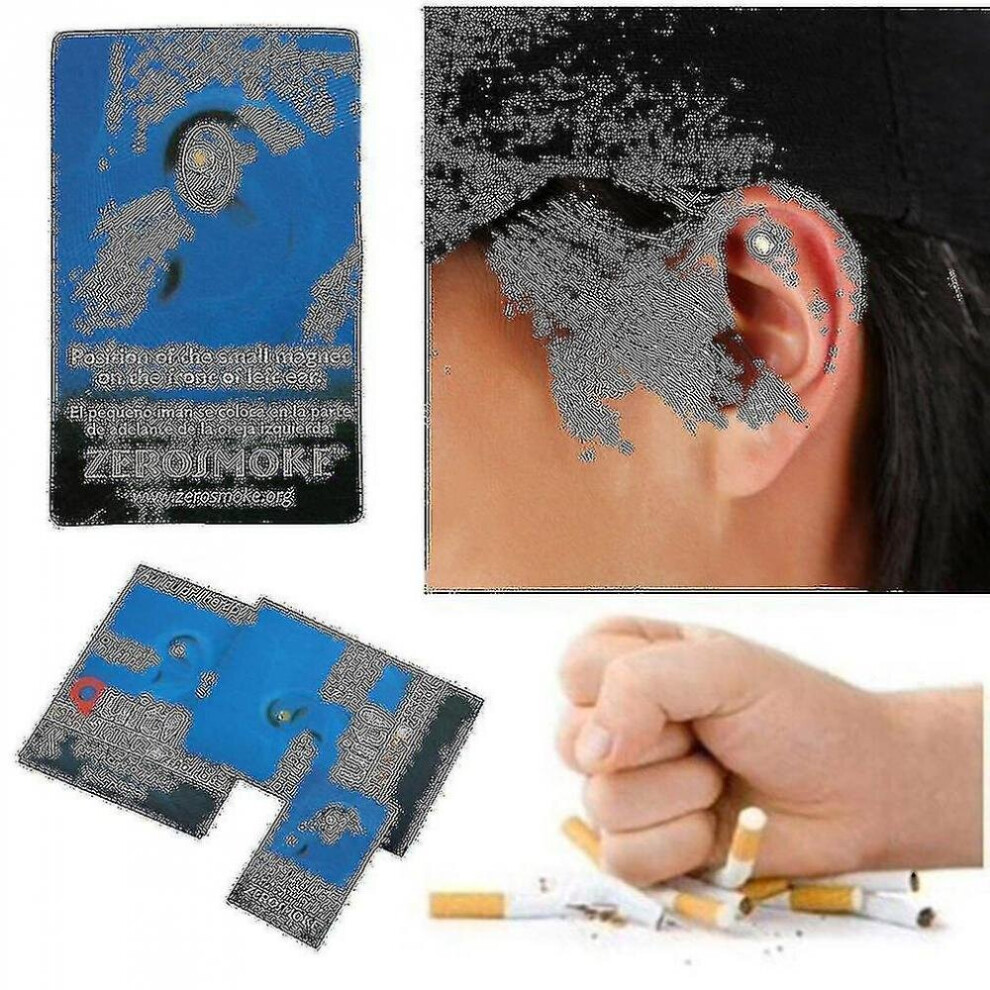 Hkhbjs Magnet Auricular Quit Smoking Acupressure Patch No Cigarettes Health