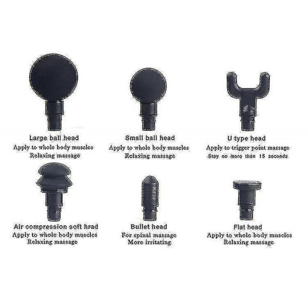 Hkhbjs Black Massager H-Held Percussion Massage Gun 12.6V